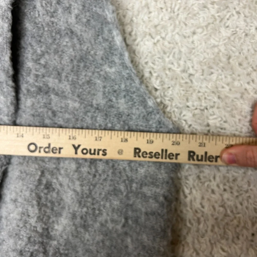 Lou & Grey Open‎ Front Cardigan Sweater Womens XS Gray Wool Alpaca Blend Shawl - Picture 3 of 7